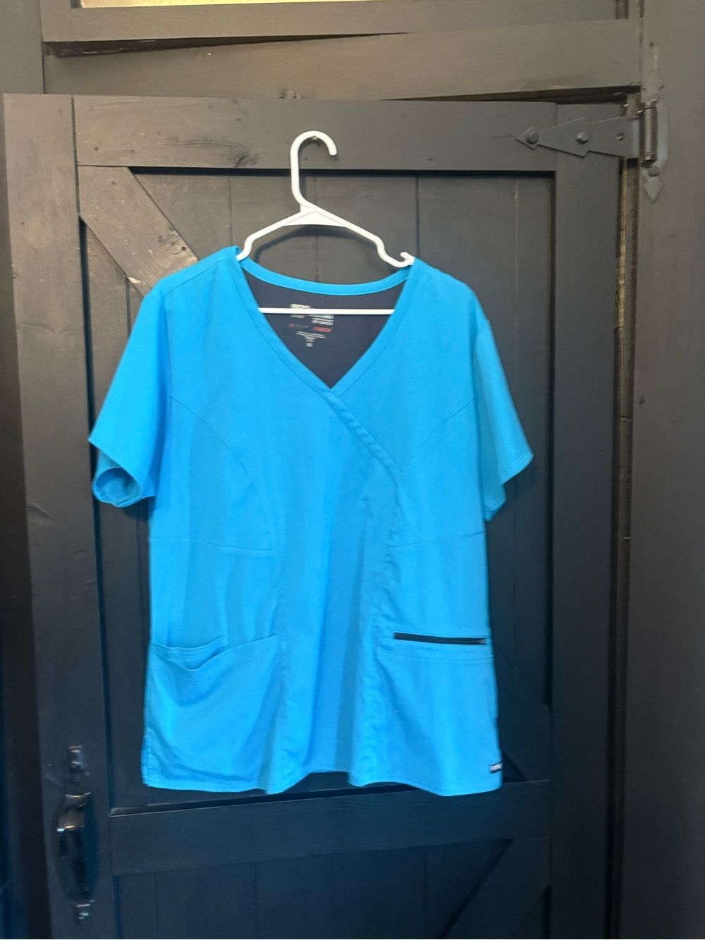 Grey's Anatomy Women's V-Neck Scrub Top in Bright Teal Blue